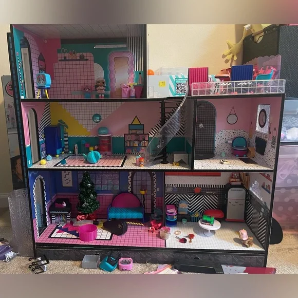 Wood Dollhouse Lol Doll House Used Dolls House Best Buy Lol House